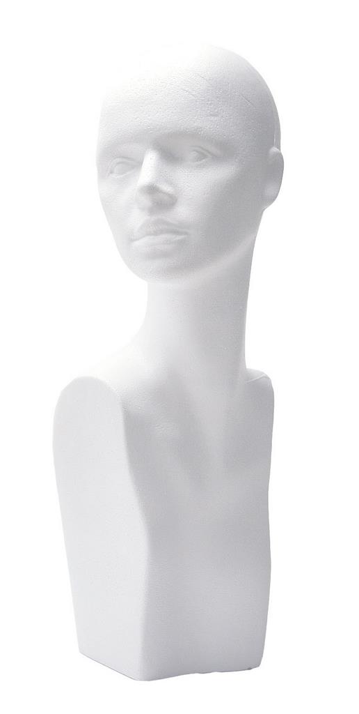  Styropor-Büste Frau 16x20x42cm