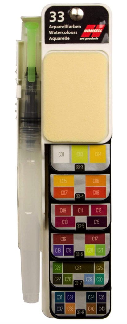 Honsell Aquarellfarben Palette 33 Farben