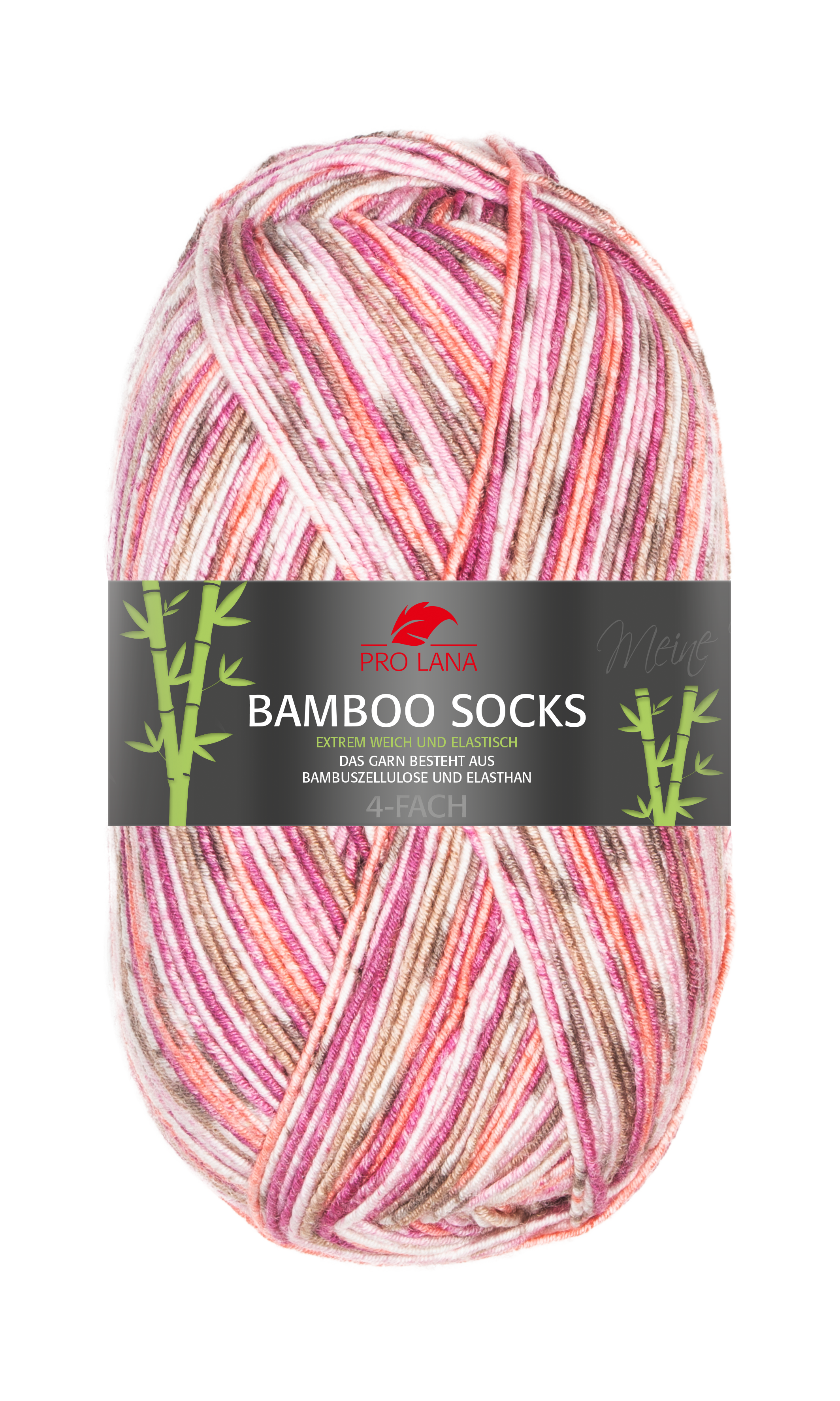 Bamboo Socks  rot/pink meliert 