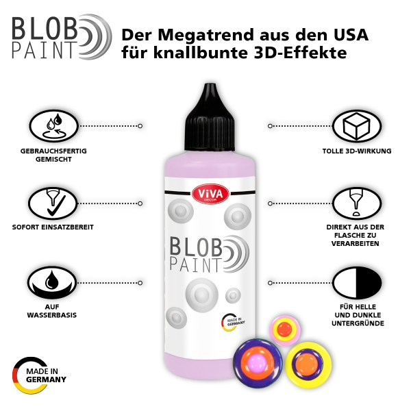 Blob Paint 90ml Acryl Pouring Acrylfarbe direkt aus der Flasche