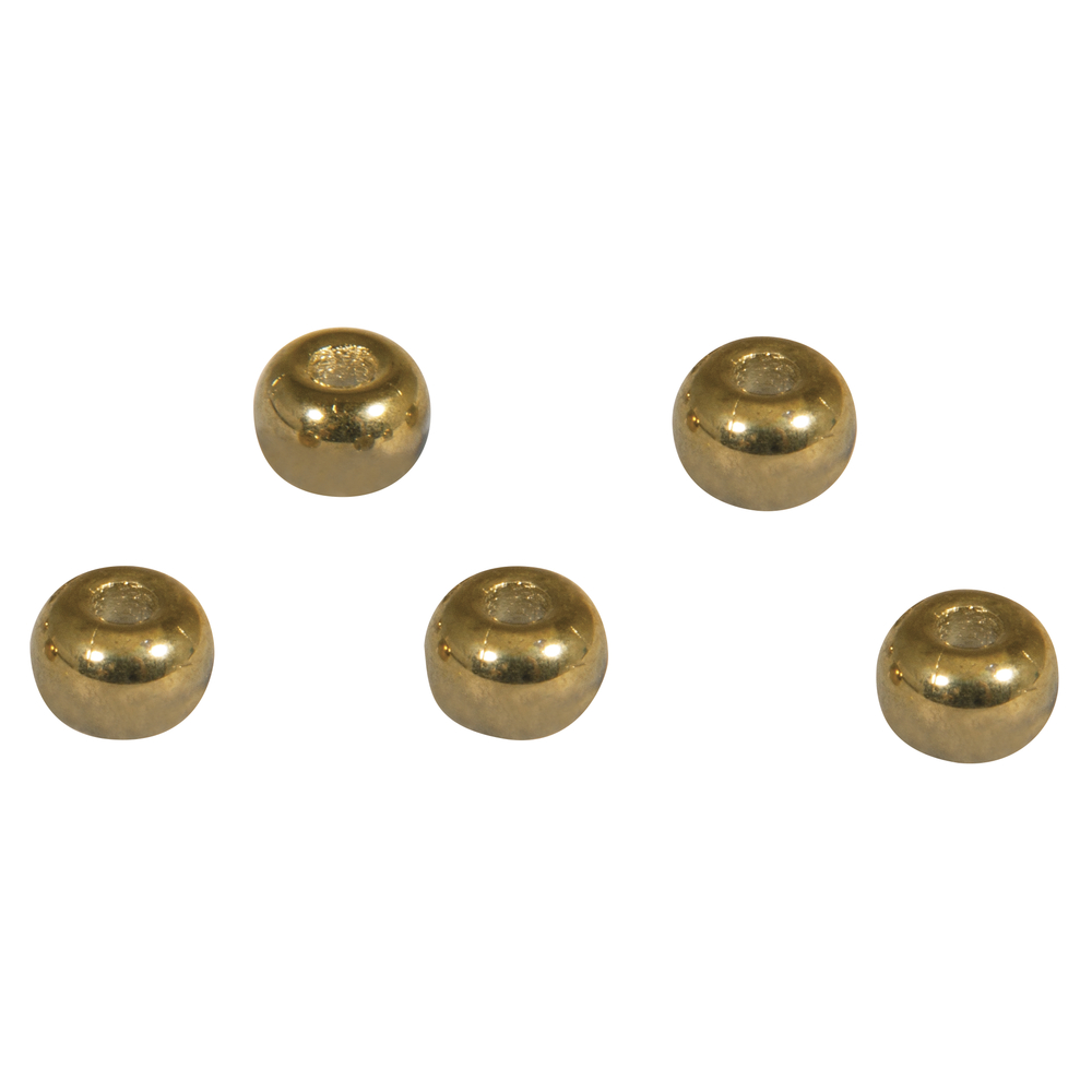 Rocailles Perlen mit Großloch, gold metallic, 5,5mm, 80 Stück