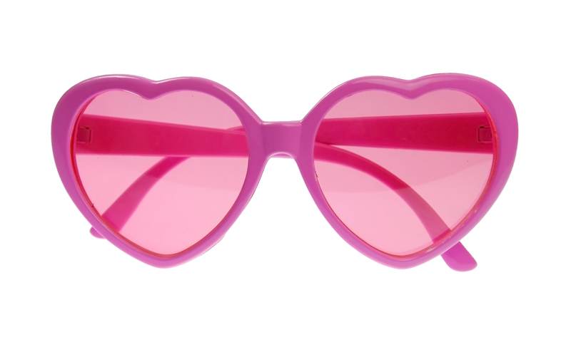 Herz-Sonnenbrille pink Party Glasses 14x6x13cm