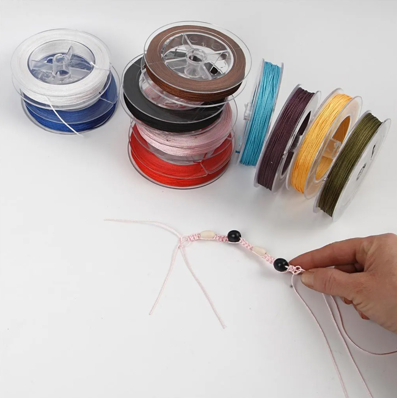  Polyesterschnur-Set Dicke 1mm Sortierte Farben 10x50 m/ 1 Set