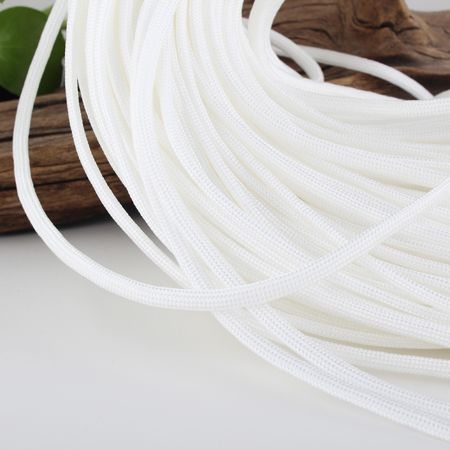 Paracord Kordel UNI WEISS einfärbig 4mm 6,4m/ Bund 