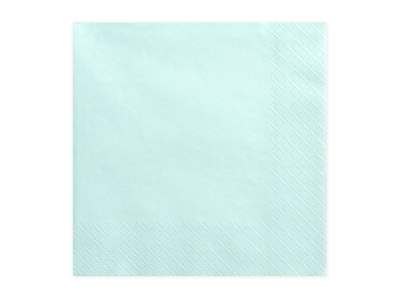 Servietten pale turquoise 3-lagig 33 cm 20 Stück/Packung