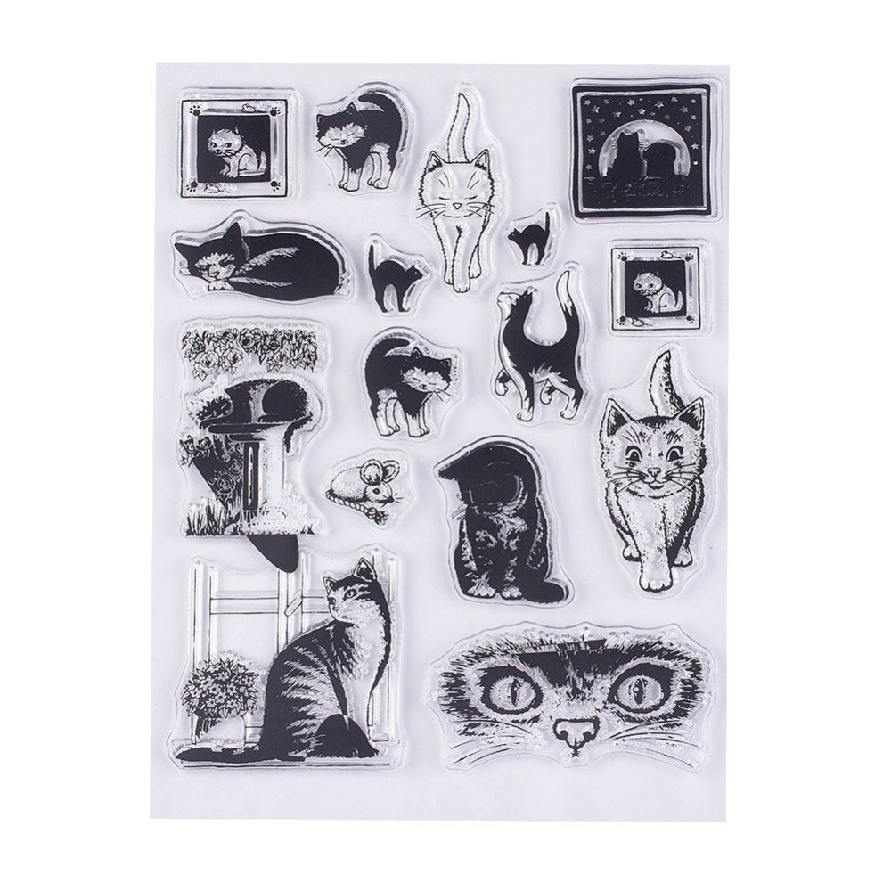 Silikonstempel-Set Katzen Cute Kitties 14x17cm