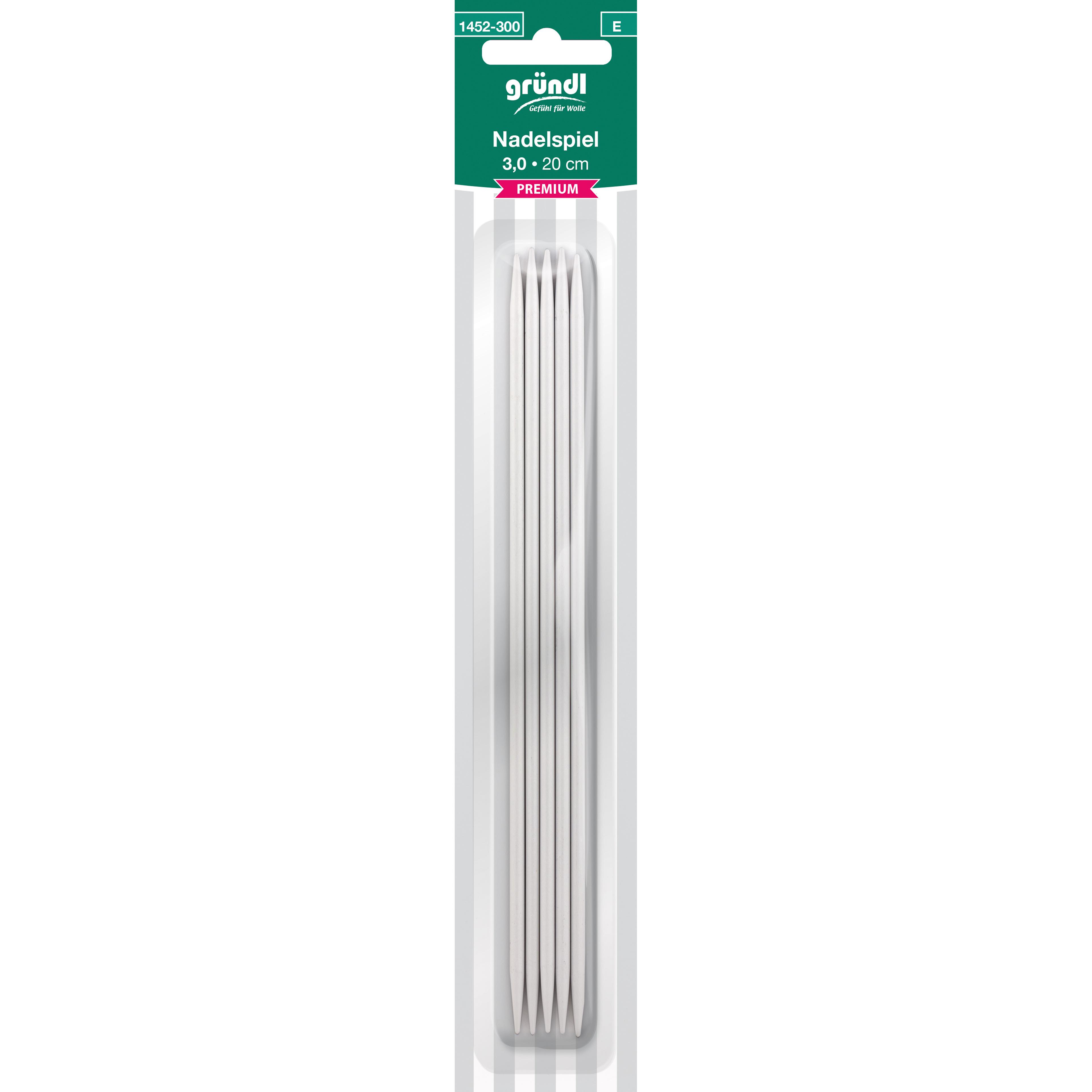 Gründl Nadelspiel Premium 3,0 Metall 20cm