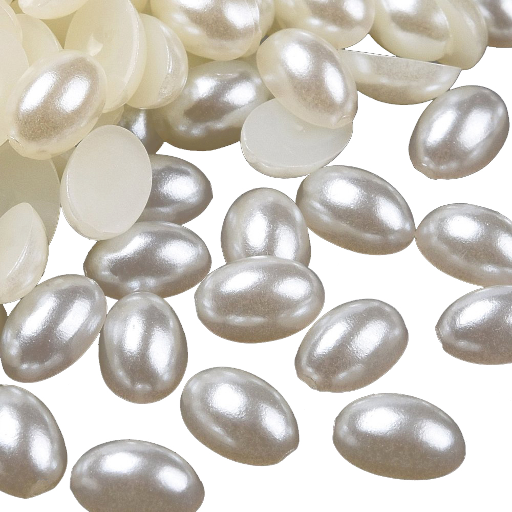 Cabochons oval 6x4x2mm perl creme 200Stk. 