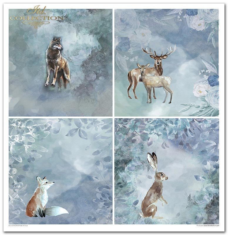 Scrapbooking-Papier Set Christmas in blue 10 Stk/Pkg. 30x30cm 200g Scrapbooking-Papier Set Christmas in blue 10 Stk/Pkg. 30x30cm 200g