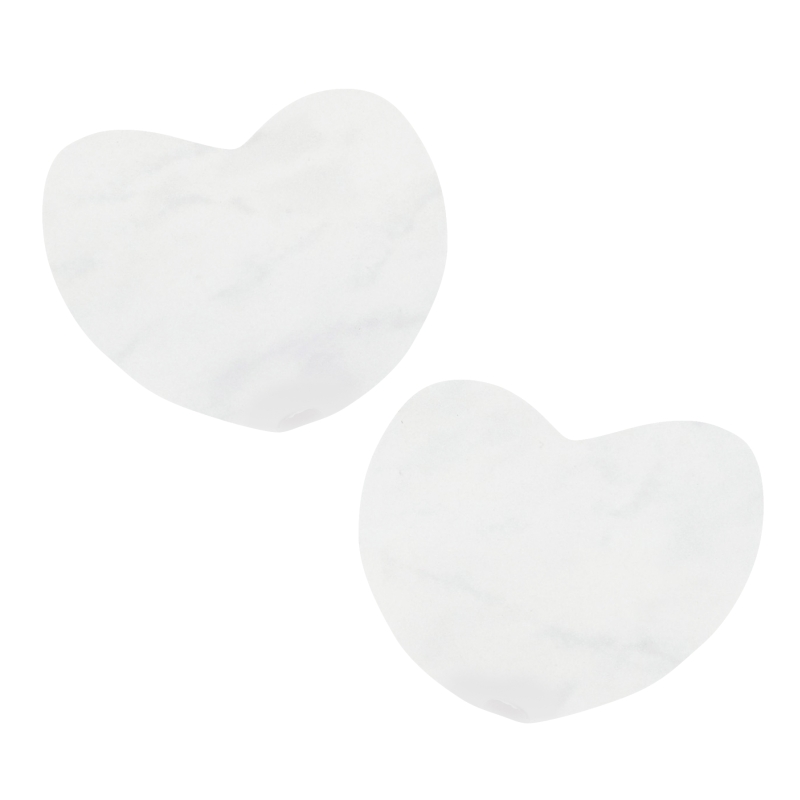 Schnulli-Silikon Perlen Herz 20mm 3 Stück Schnullerketten-Perle