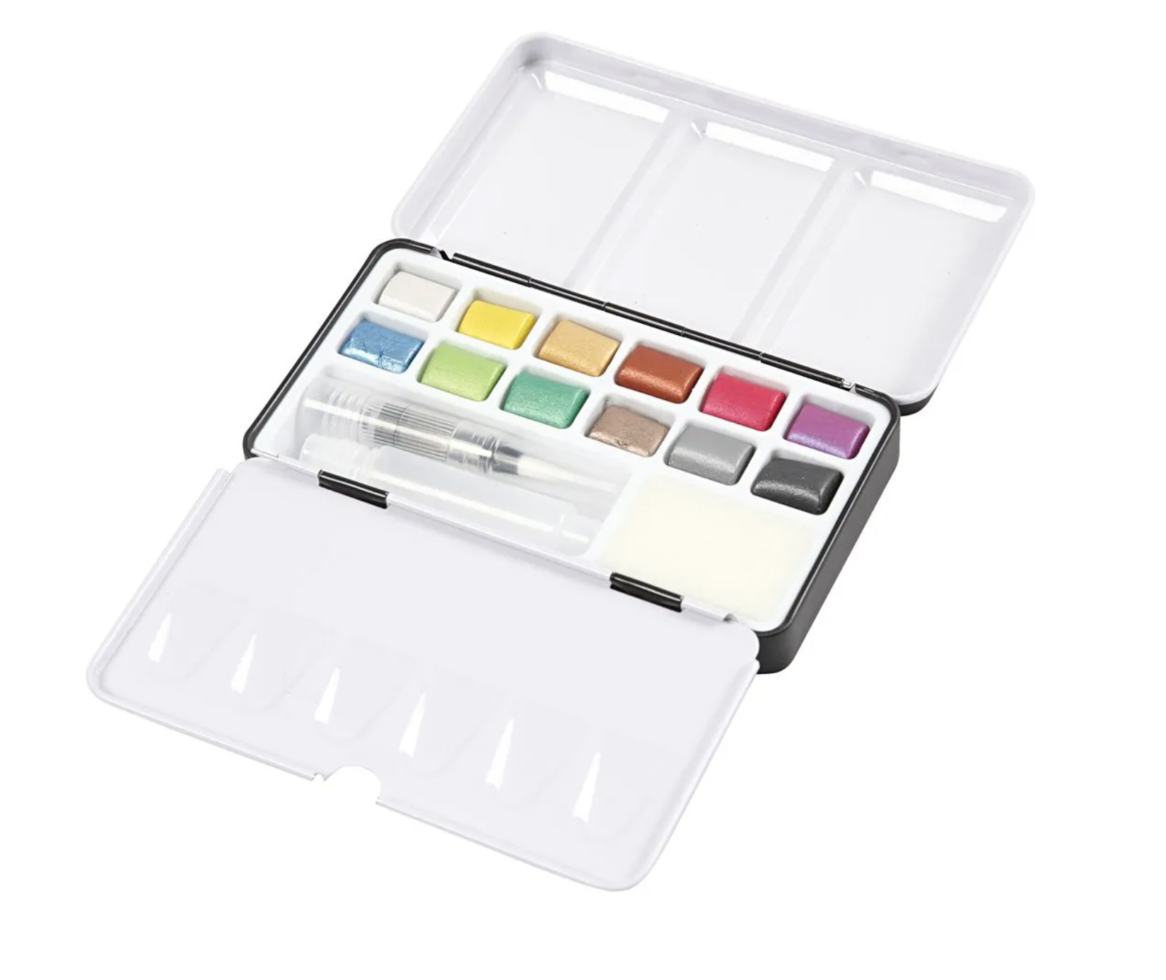 Art Aqua Aquarell- Farbkasten 12 Farben metallic 