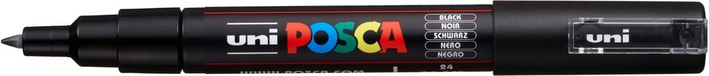 UNI POSCA Marker PC-1MC SCHWARZ extra feine Spitze 0,7 - 1 mm UNI POSCA Marker PC-1MC SCHWARZ extra feine Spitze 0,7 - 1 mm