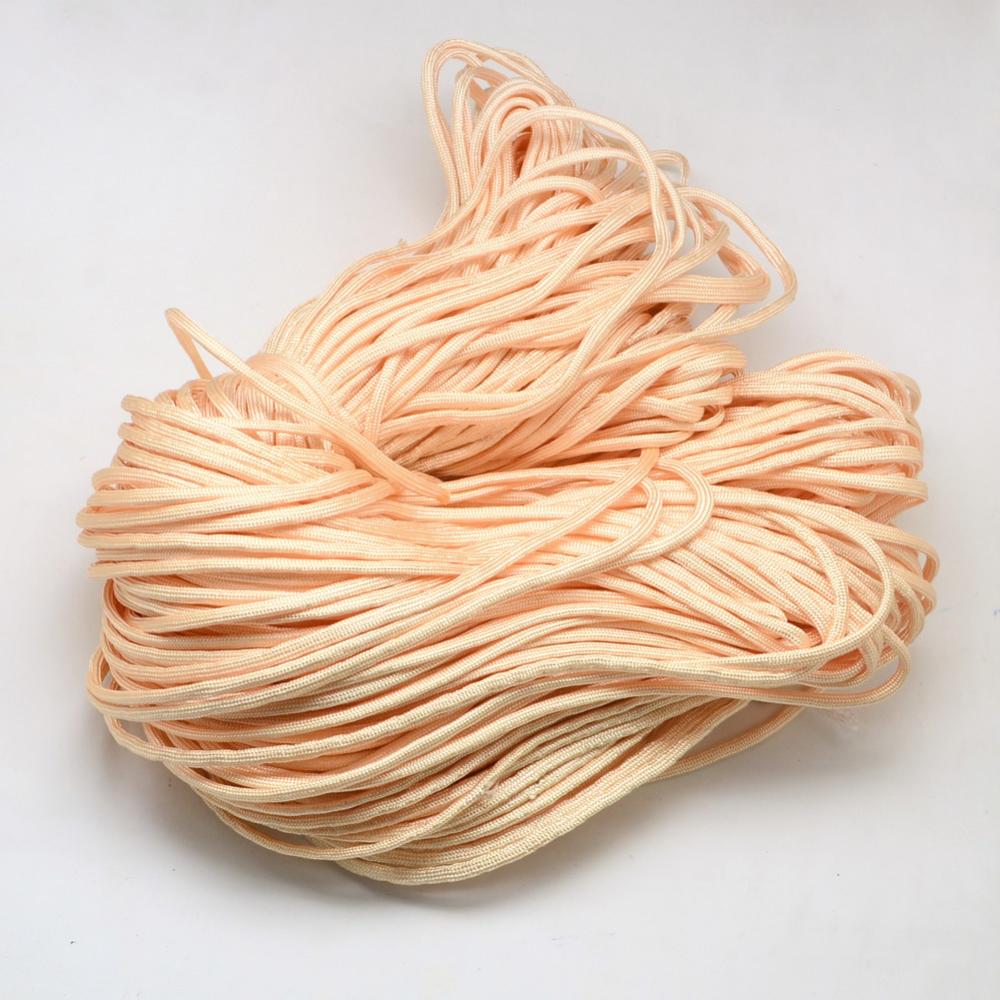Paracord Kordel UNI APRICOT einfärbig 4mm 6,4m/ Bund 