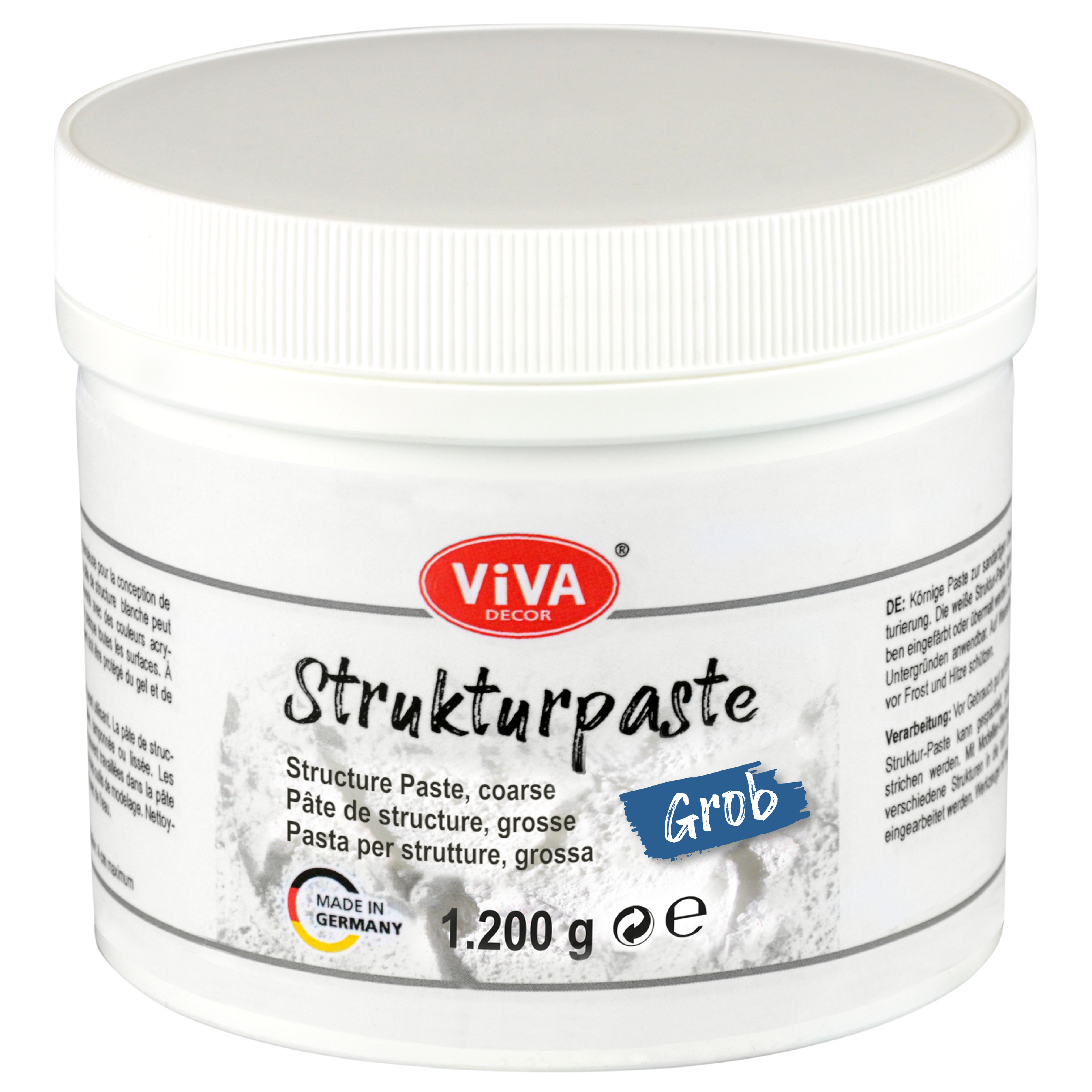 Viva Decor® Strukturpaste Grob Weiß 1200g