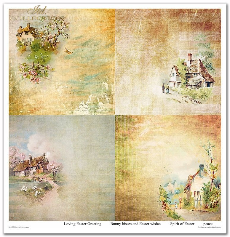 Scrapbooking-Papier Set Spring Impressions 31x32cm 10 Bögen