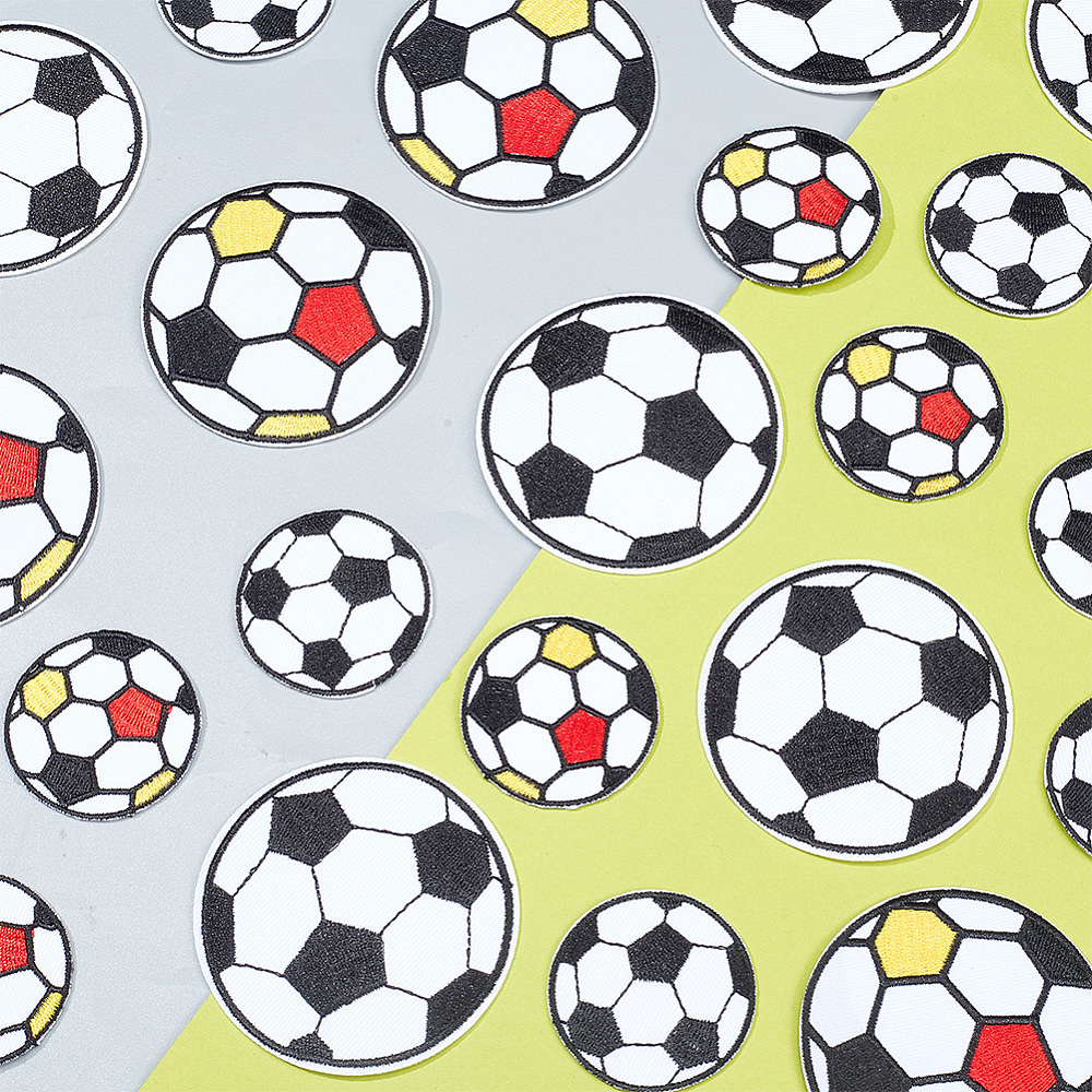 Fußball Aufnäher bunt bestickt rund Ø 45mm 