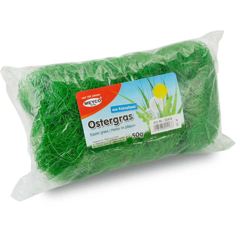 Kokos-Fasern-Ostergras Kokoswolle grün 50g Kokos-Fasern-Ostergras Kokoswolle grün 50g