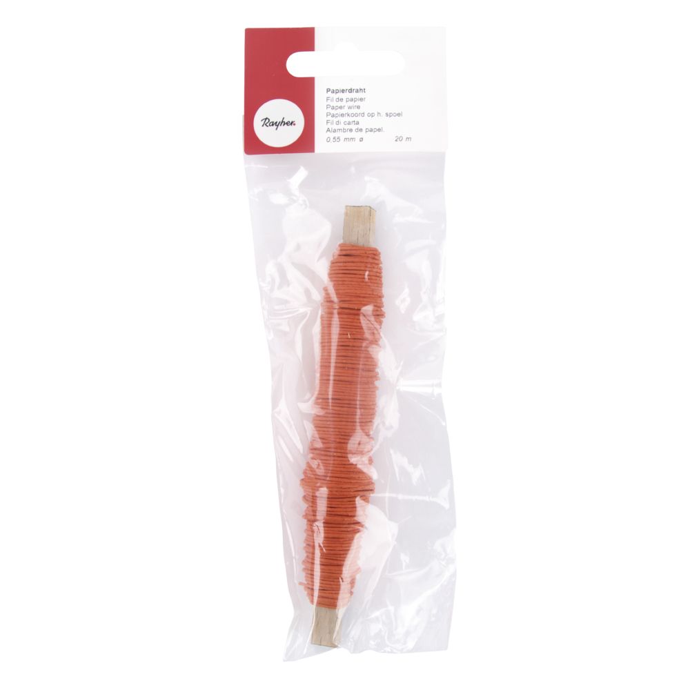 Papierdraht 0,55mm auf Holzwickel a 50g (20m) Papierdraht 0,55mm auf Holzwickel a 50g (20m)