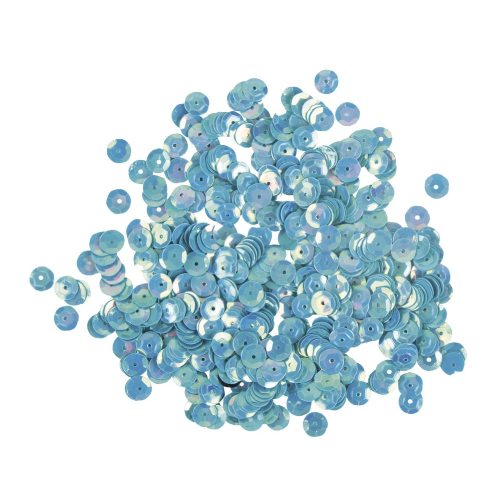 Pailletten gewölbt 6mm ø irisierend blau 4000Stk.