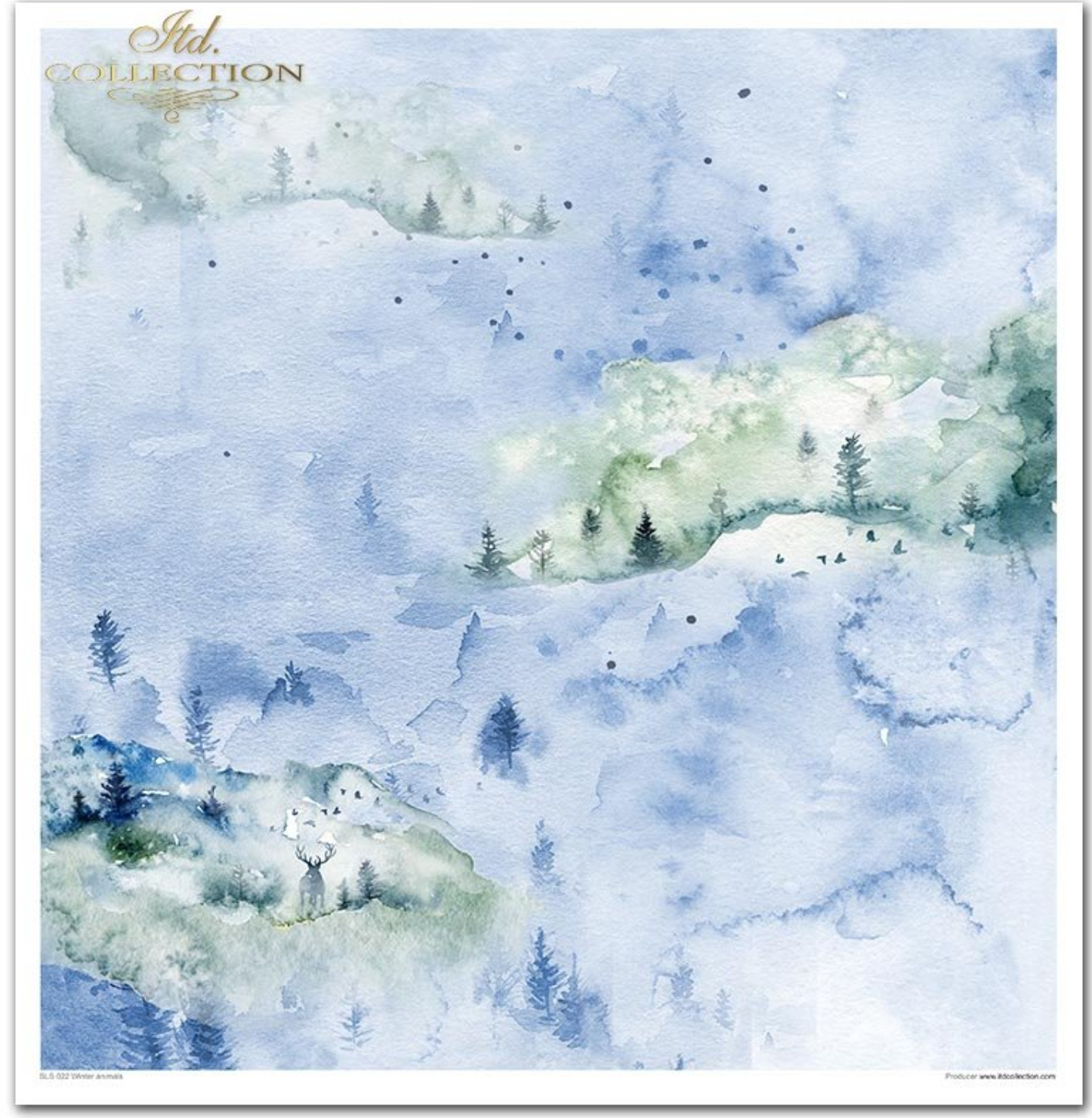 Scrapbooking-Papier Set Winter Animals 10 Stk/Pkg. 30x30cm 200g Scrapbooking-Papier Set Winter Animals 10 Stk/Pkg. 30x30cm 200g