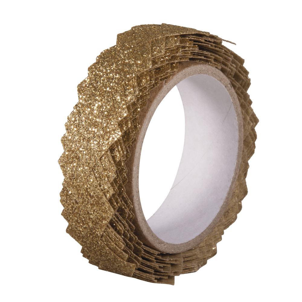 Glitter Tape, gold, gezackt, 15mmx5m