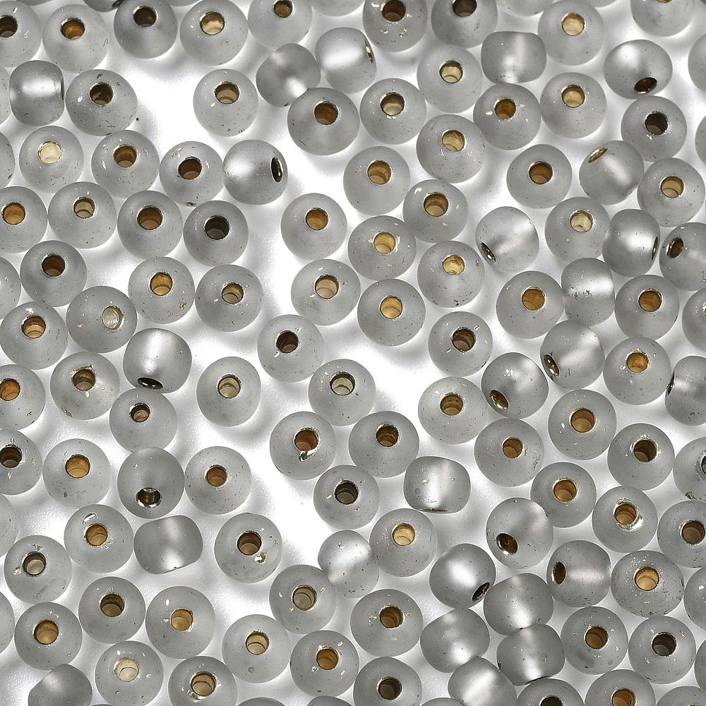 Rocailles Glasperlen silverlined frost 4,4x3mm 180 Stück / Dose Rocailles Glasperlen silverlined frost 4,4x3mm 180 Stück / Dose