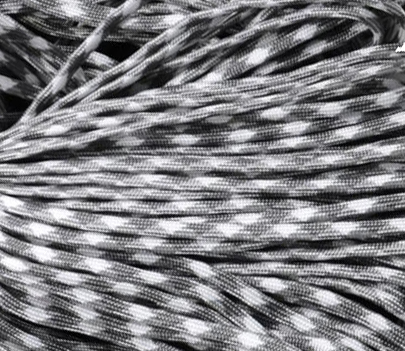 Paracord 4mm, gemustert  grau-weiß, 6,4m/Bündel