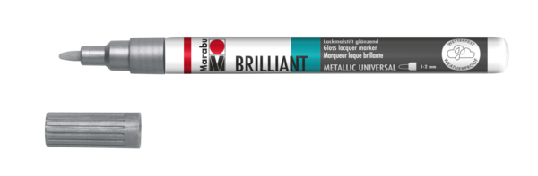Marabu Brilliant Painter Lackmalstift SILBER Rundspitze 1-2mm Marabu Brilliant Painter Lackmalstift SILBER Rundspitze 1-2mm
