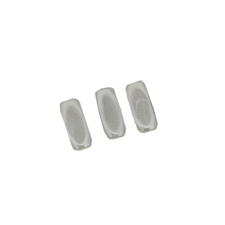 Wachsperle Olive eckig 5x12mm, 20Stk./Dose, weiss