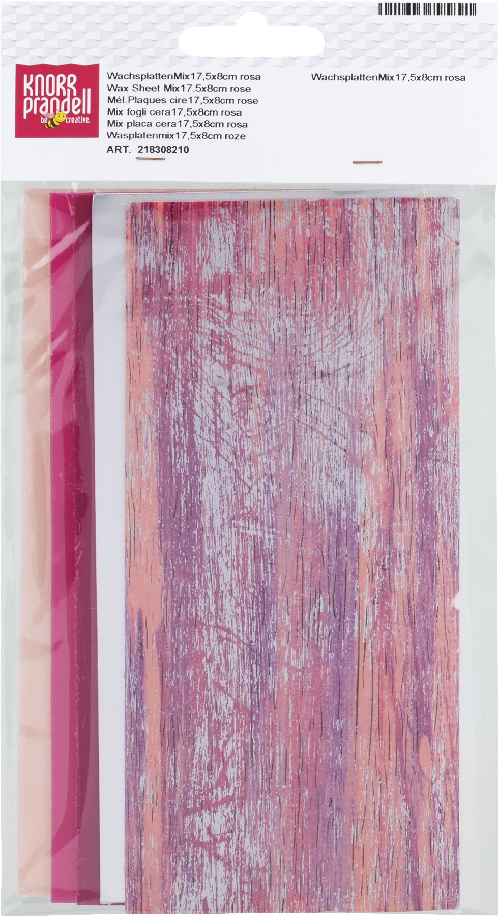 Wachsplatten-Sortiment "Sortierung Rosa" 175 x 80 x 0,5 mm