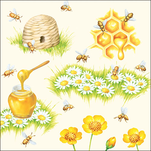 Ambiente Servietten Bienen Bees 33x33cm 20 Stück 
