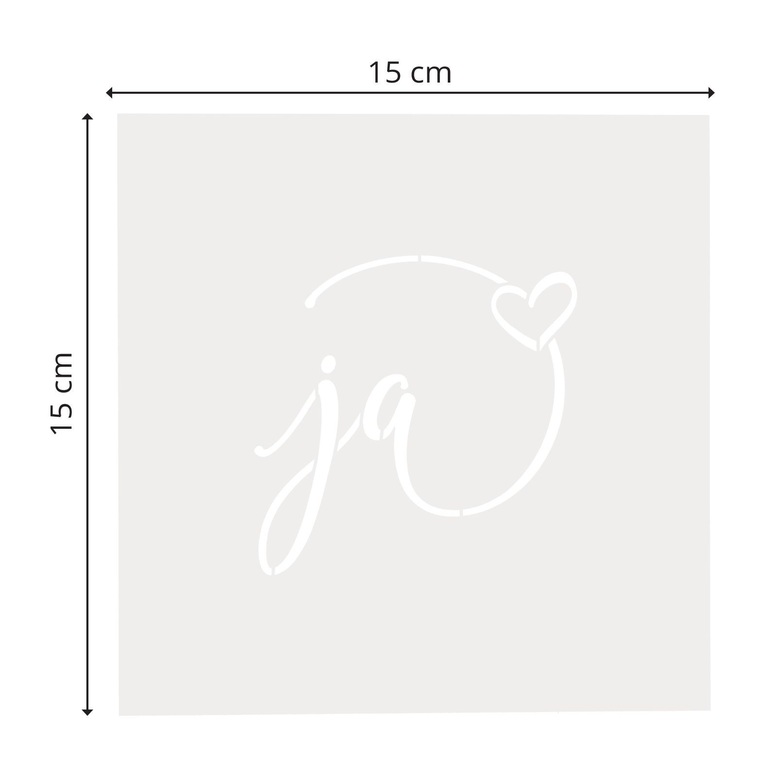 Schablone JA Stencil 15x15cm Mundart Stempel