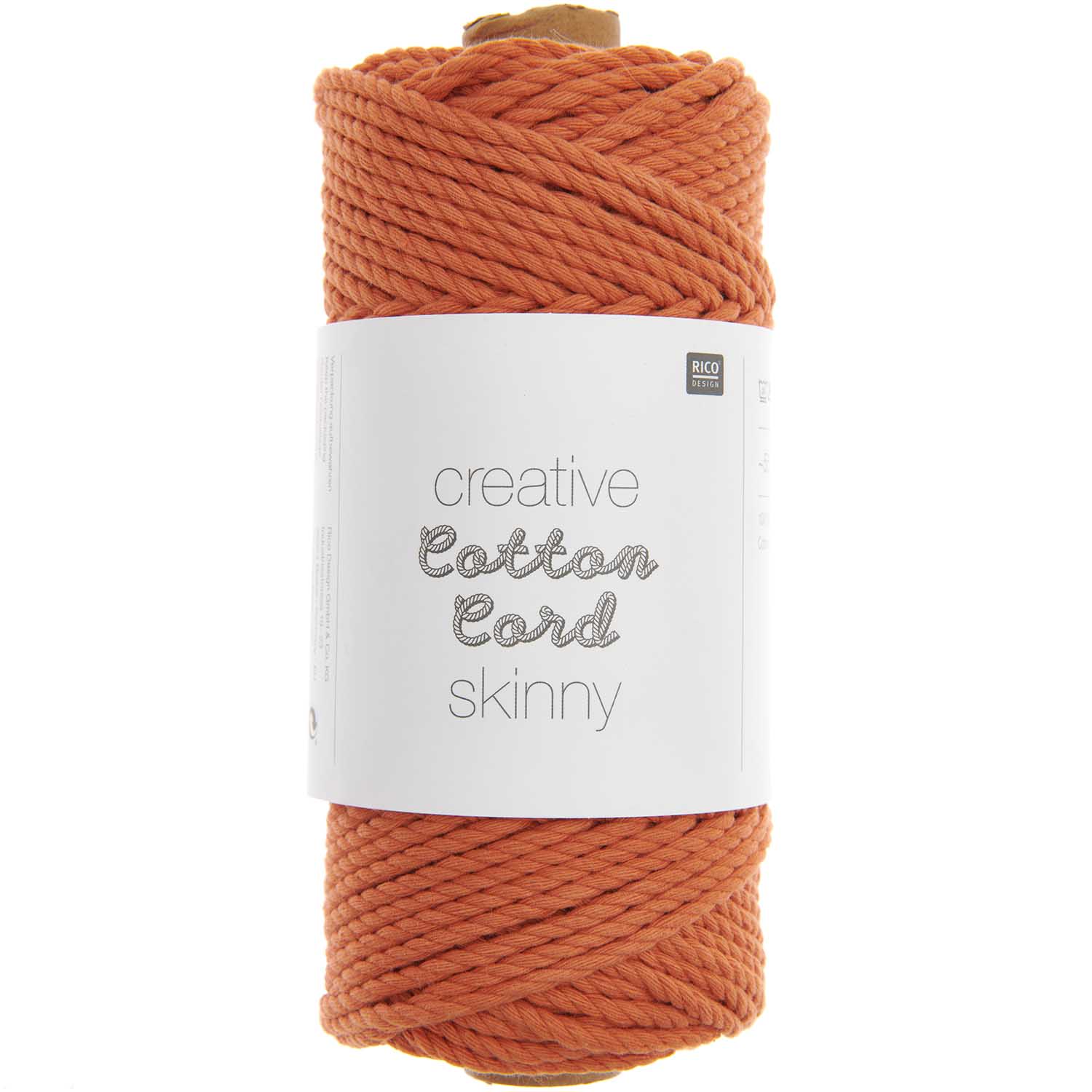 Creative Cotton Cord skinny 3mm rost 100% Baumwolle 55m