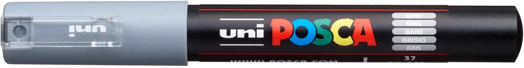 UNI POSCA Marker PC-1MC GRAU extra feine Spitze 0,7 - 1 mm
