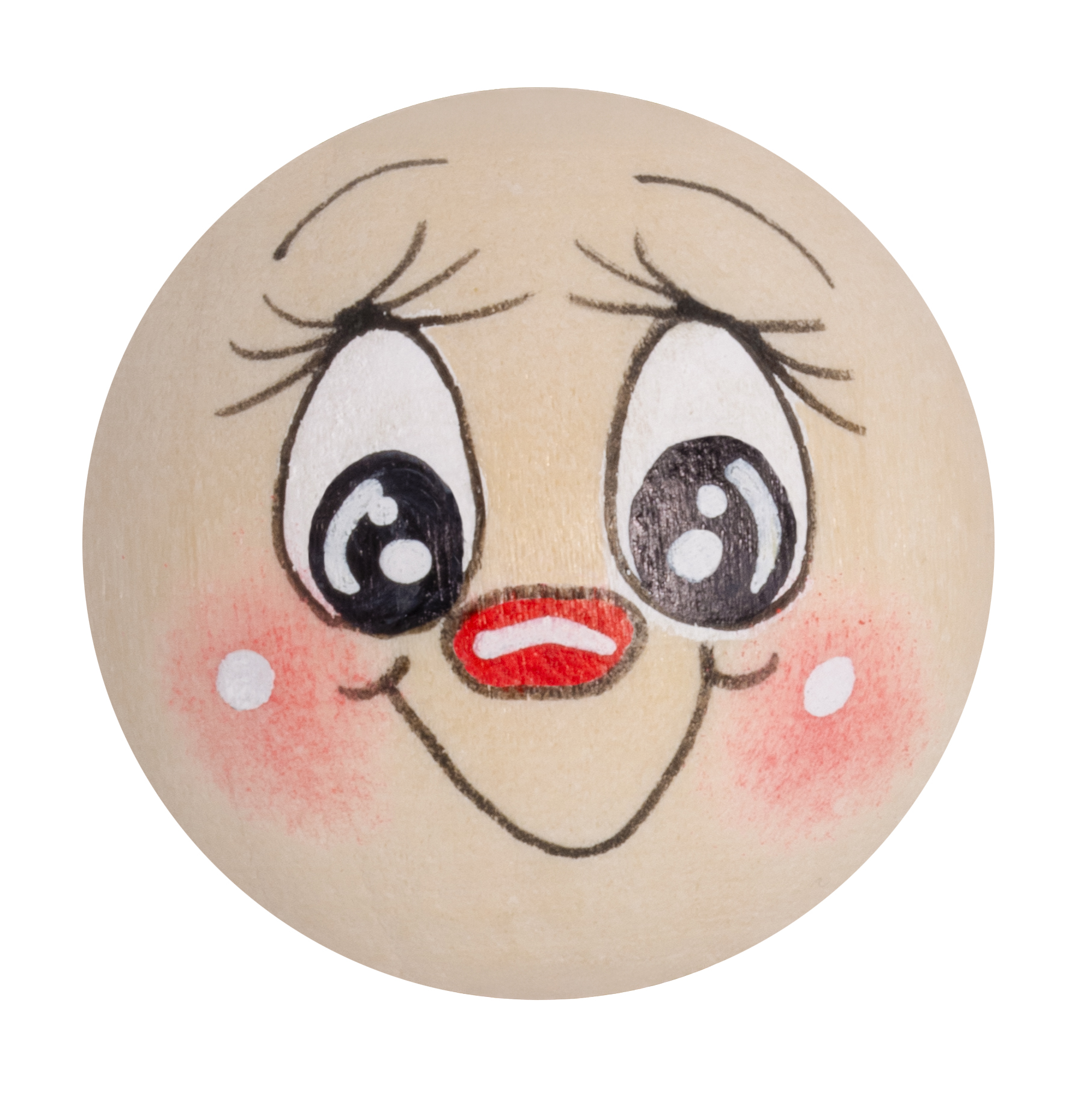 Handbemaltes Holzköpfchen Kürbis orange  80mm