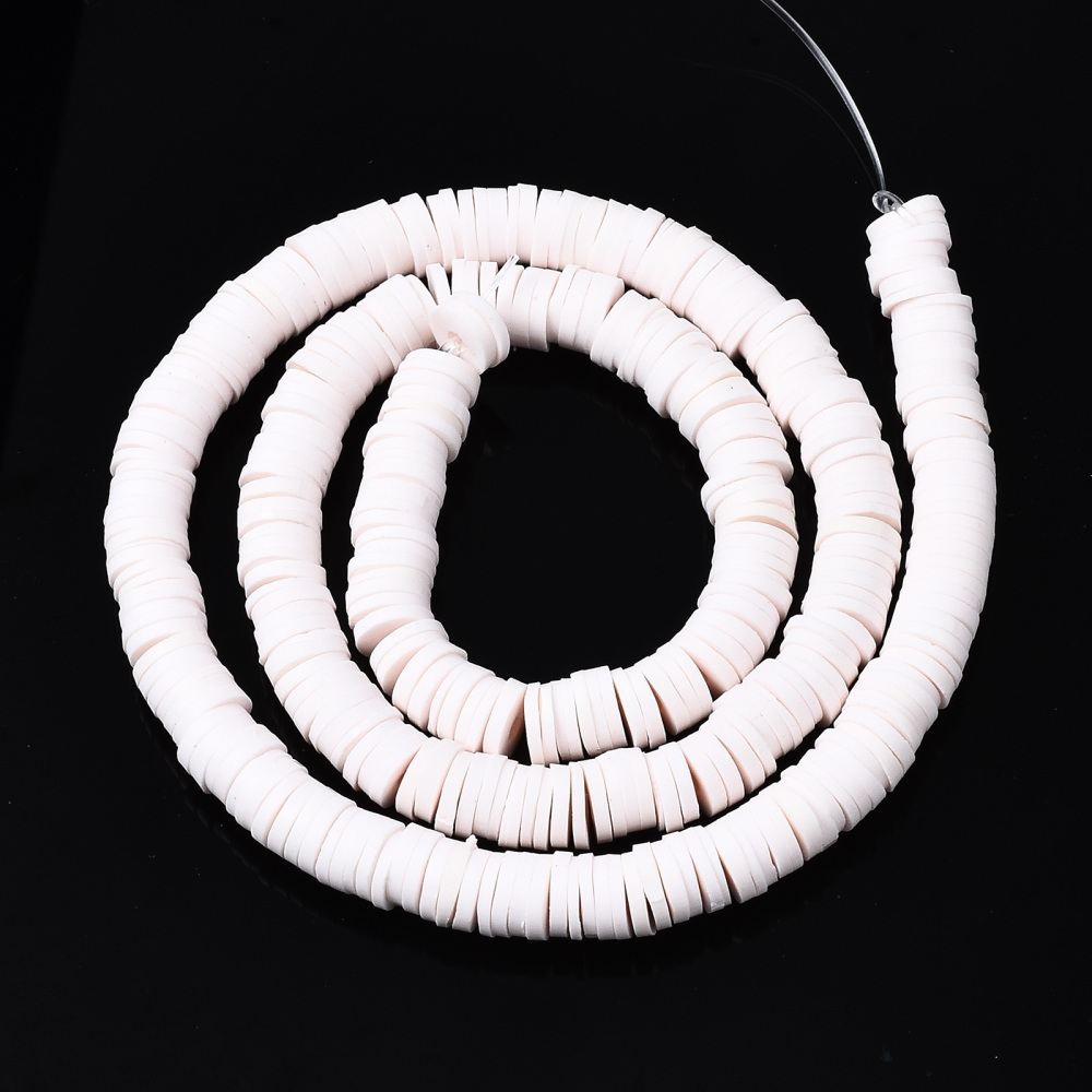 Heishi-Perlen Polymerclay Perlenscheiben 6x1mm 380-400Stk/Strang