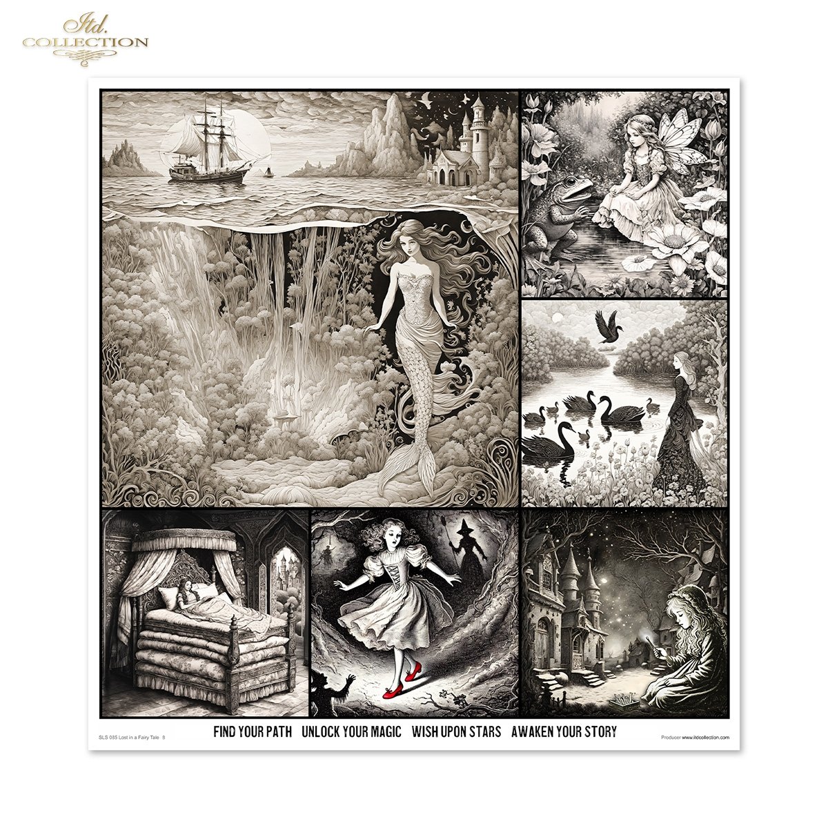 Lost in a Fairy Tale Scrapbooking Papier-Set  200 g/m2 310x320 mm 11 Bögen