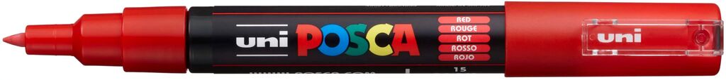 UNI POSCA Marker PC-1MC ROT extra feine Spitze 0,7 - 1 mm