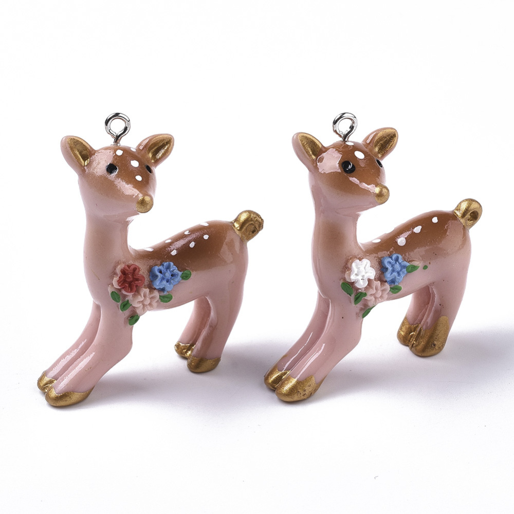 Dekoanhänger Bambi Resin, 44x37x17mm, 3 Stück/Pkg.