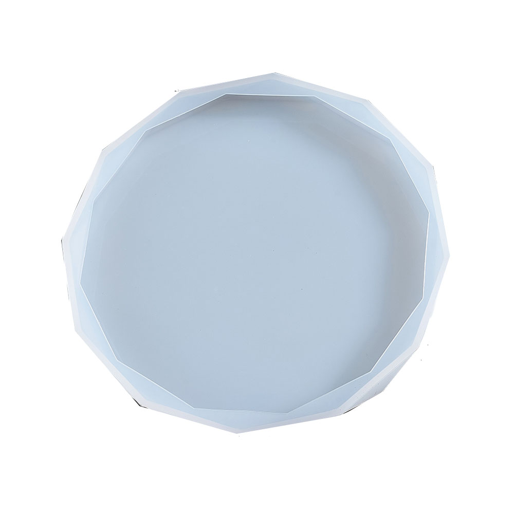 Silikon Gießform Coaster 12eck, 12 cm, flach Facettenrand Silikonform Resinform