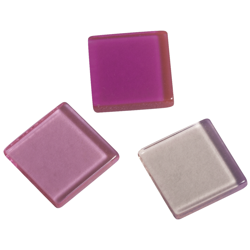 Acrylmosaik transparent rosè, 1x1 cm, 50 g/ ca. 205 Stück Acryl-Mosaik