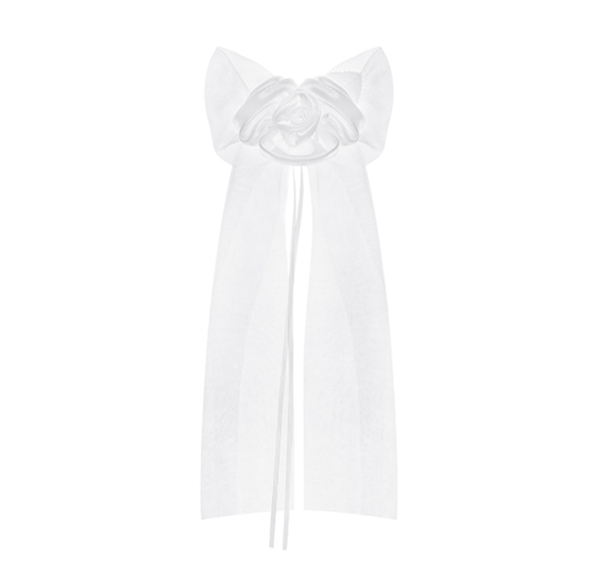 Organza Posies Satinblume mit Schleife 2 Stück 