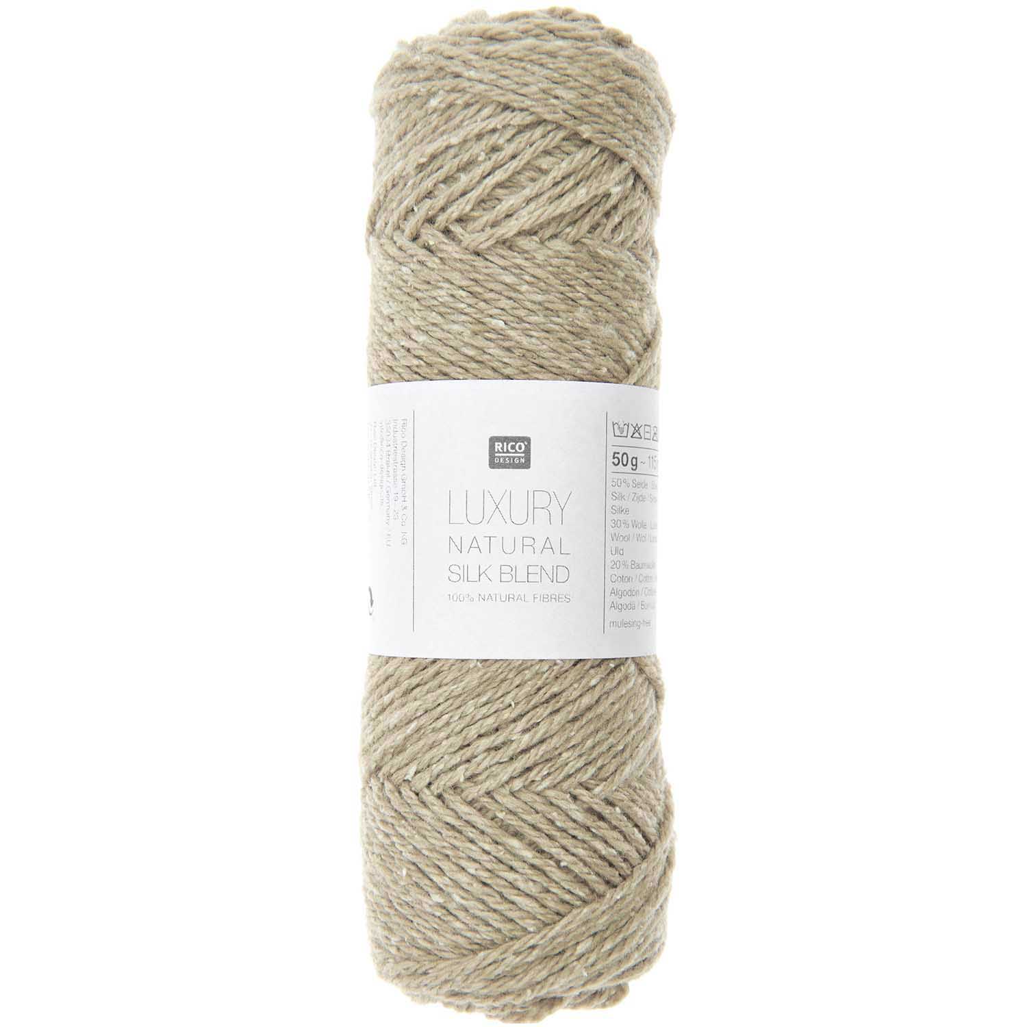 Luxury Natural Silk Blend  Wolle 50% Seide 30% Wolle 20% Baumwolle  50g / 115m