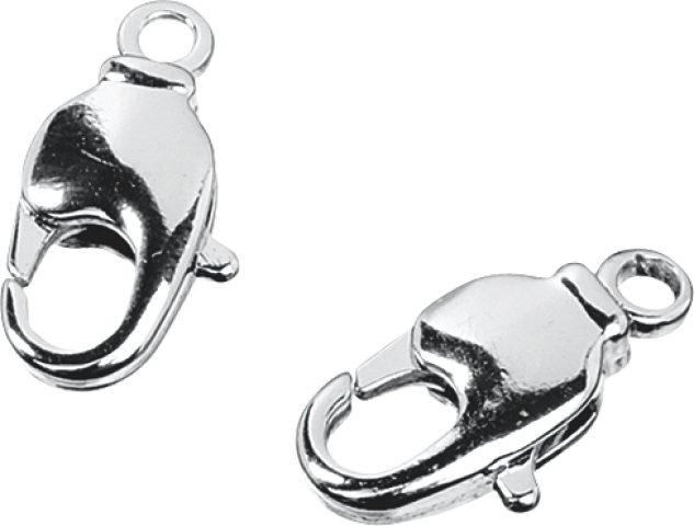 Karabiner drehbar platiniert 2 Stück 