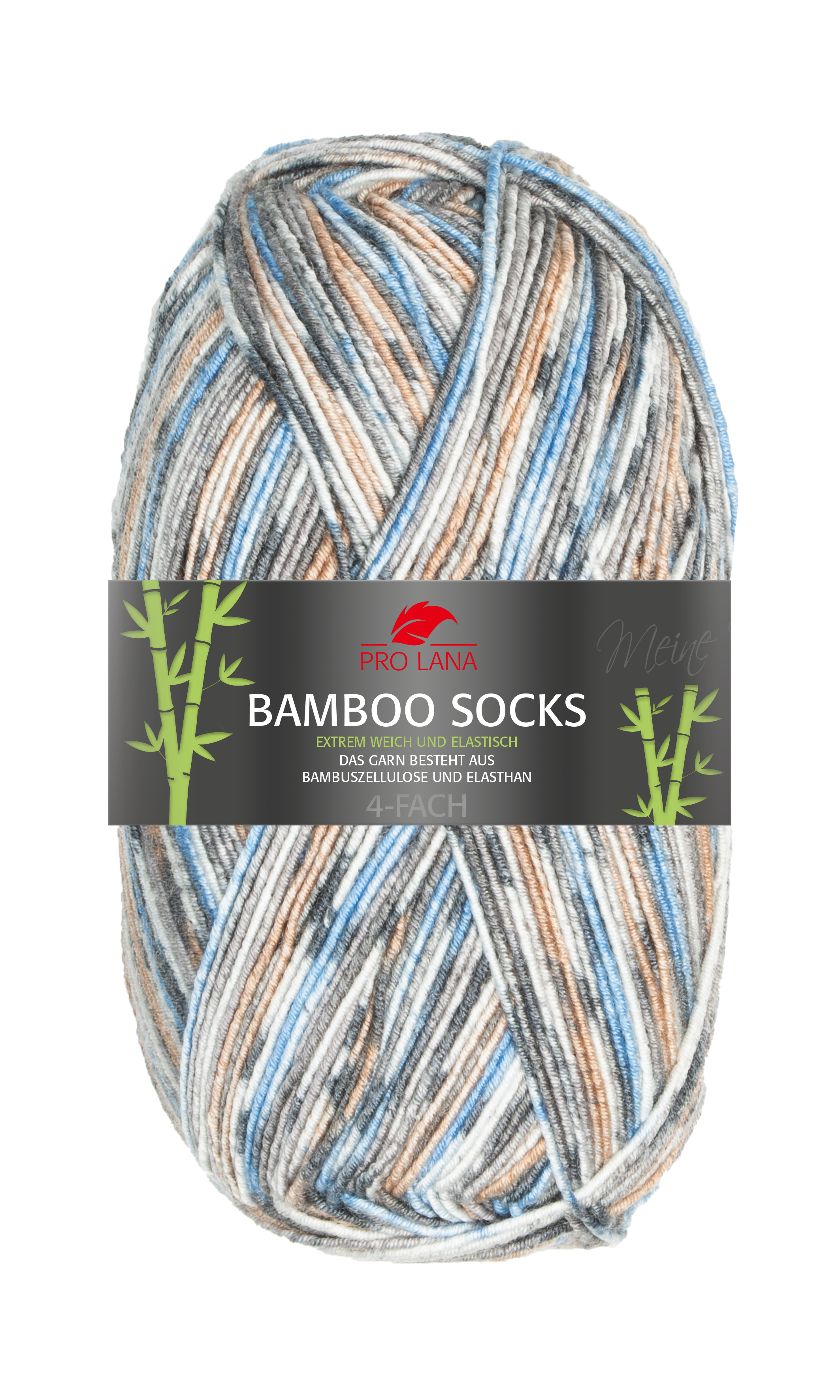 Bamboo Socks blau/braun/grau meliert 