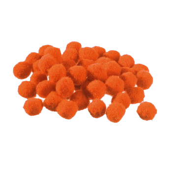 Pompons orange, verschiedene Größen Pompoms Puschel Pompons Plüschball Bommel Plüsch Pompons