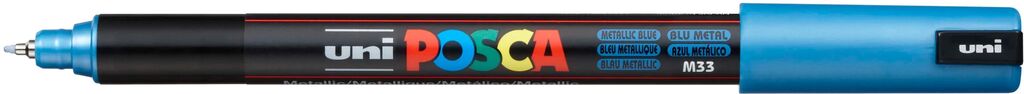 Uni Posca Marker PC-1MR METALLIC BLAU Extra feine Spitze 0,7mm
