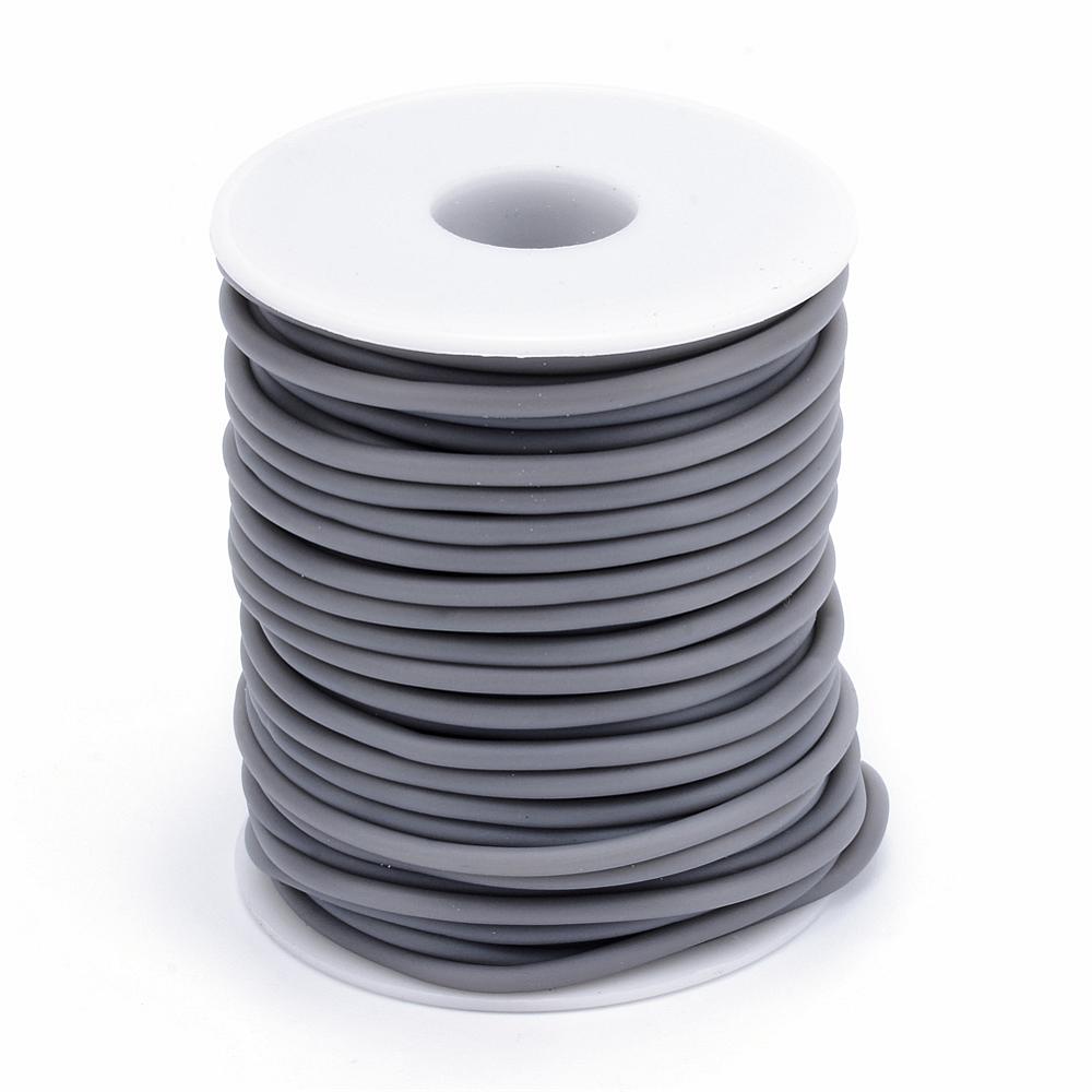 Kautschukschlauch hohl 3 mm  grau, per m