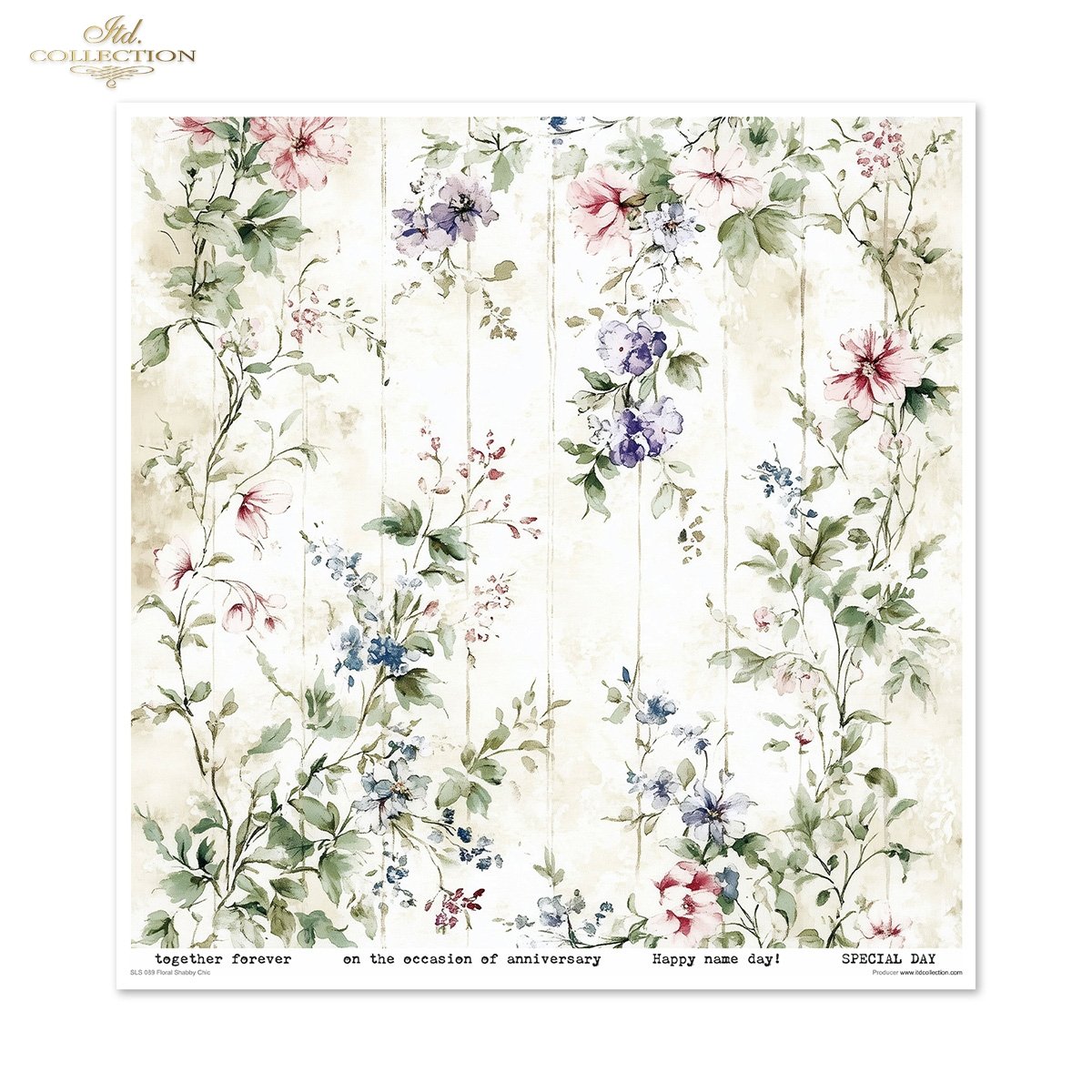 Floral Shabby Chic Scrapbooking Papier-Set 200 g/m2 310x320 mm 11 Bögen Floral Shabby Chic Scrapbooking Papier-Set 200 g/m2 310x320 mm 11 Bögen