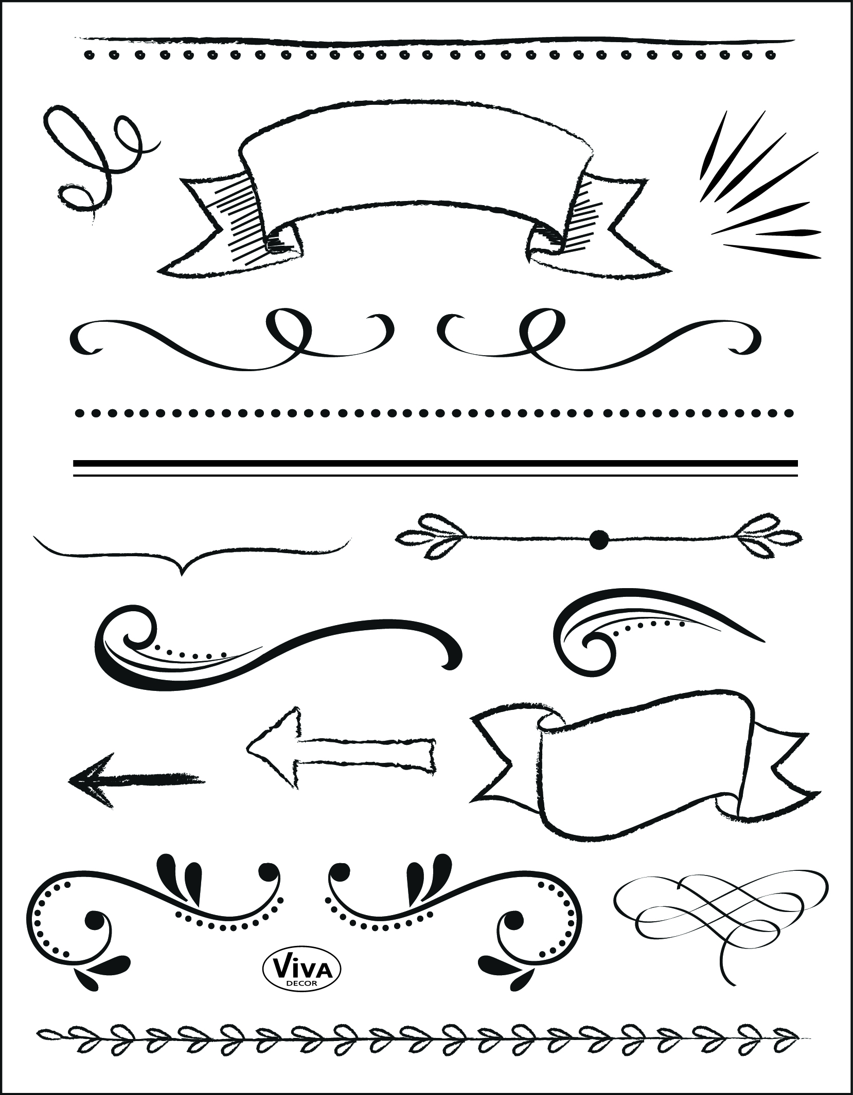 Lettering Elemente Silikonstempel transparent Clear Stamp Set 18x14cm Silicone Stamp